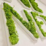 Enseigne lettres PVC végétales avec lichen Marseille
